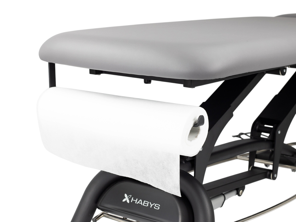 Porte-rouleau de papier jetable blanc pour table de massage - Support ajustable avec rouleau