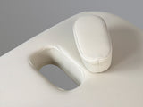 Coussin facial ergonomique crème pour table de massage - Repose-visage en similicuir