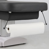 Accessoire porte-rouleau de papier pour table de massage - Support ajustable en similicuir gris