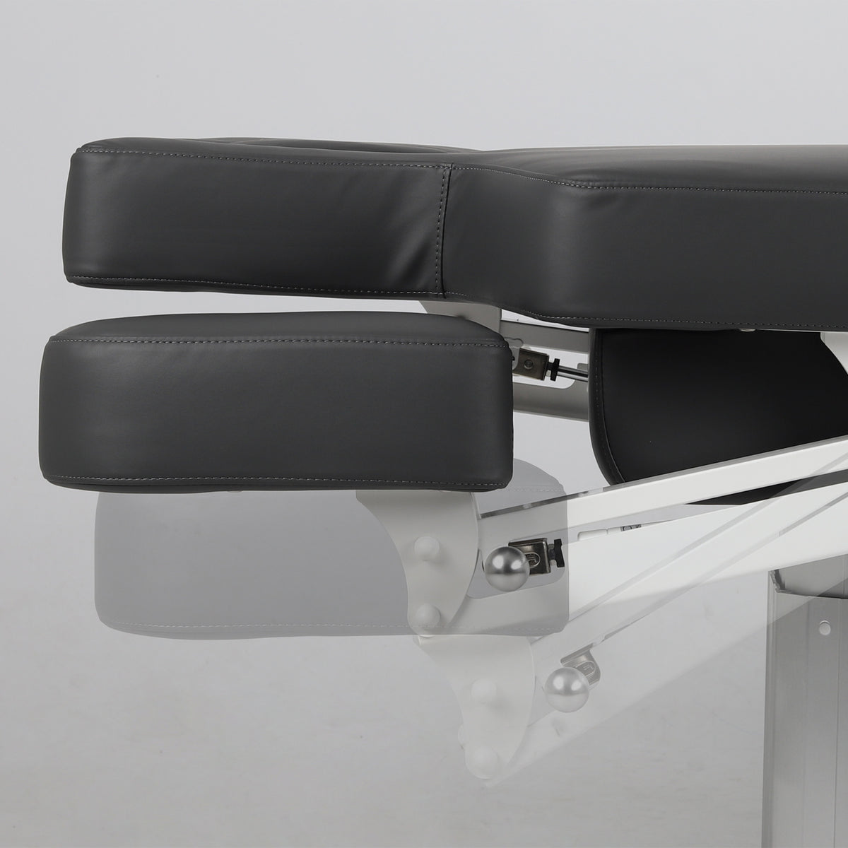 Coussins latéraux ergonomiques pour table de massage - Support bras ajustable en similicuir gris