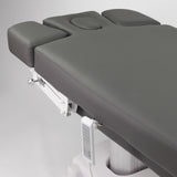 Table de massage électrique fixe avec coussin ergonomique ajustable et repose-pieds