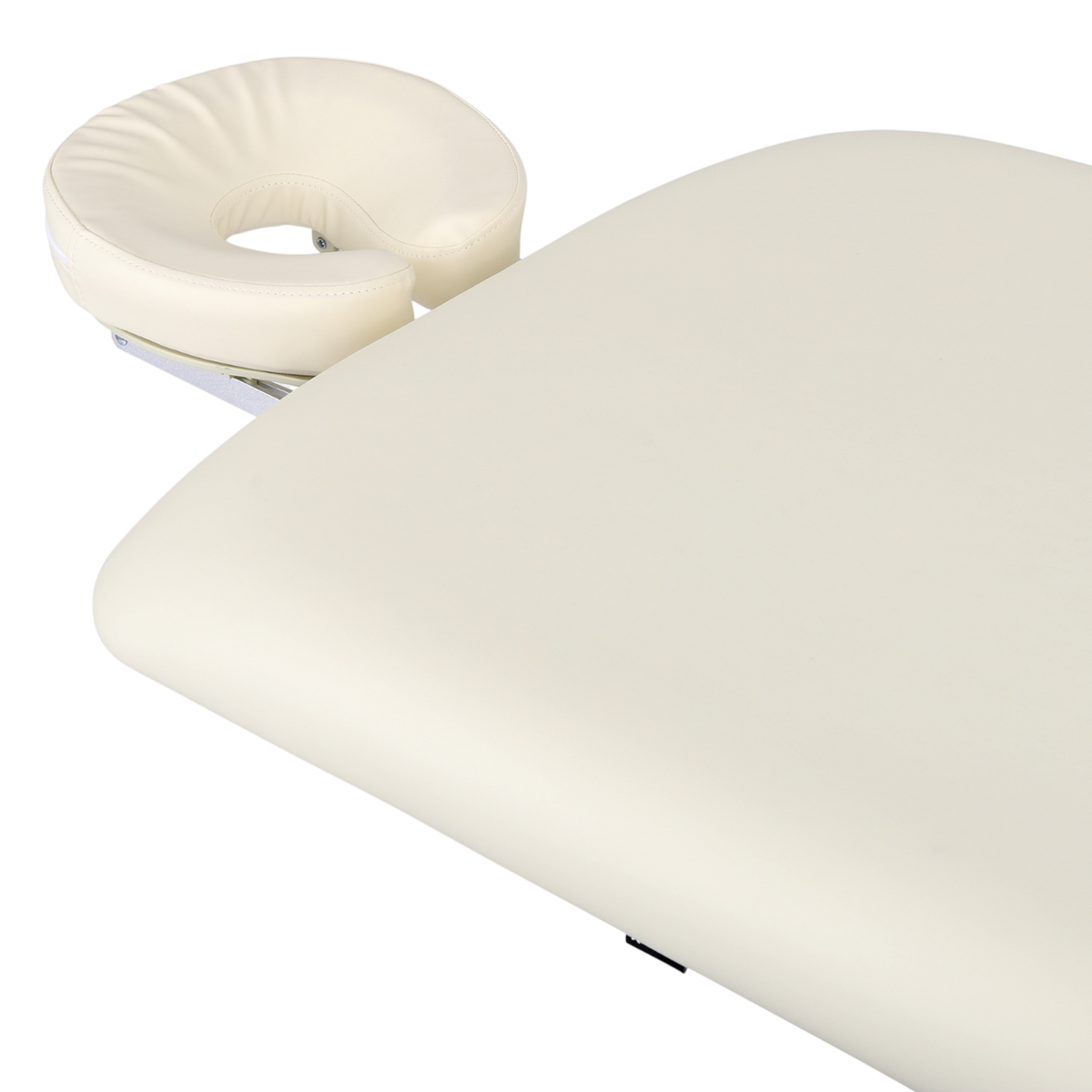 Coussin facial ergonomique couleur vanille pour table de massage - Repose-visage en similicuir