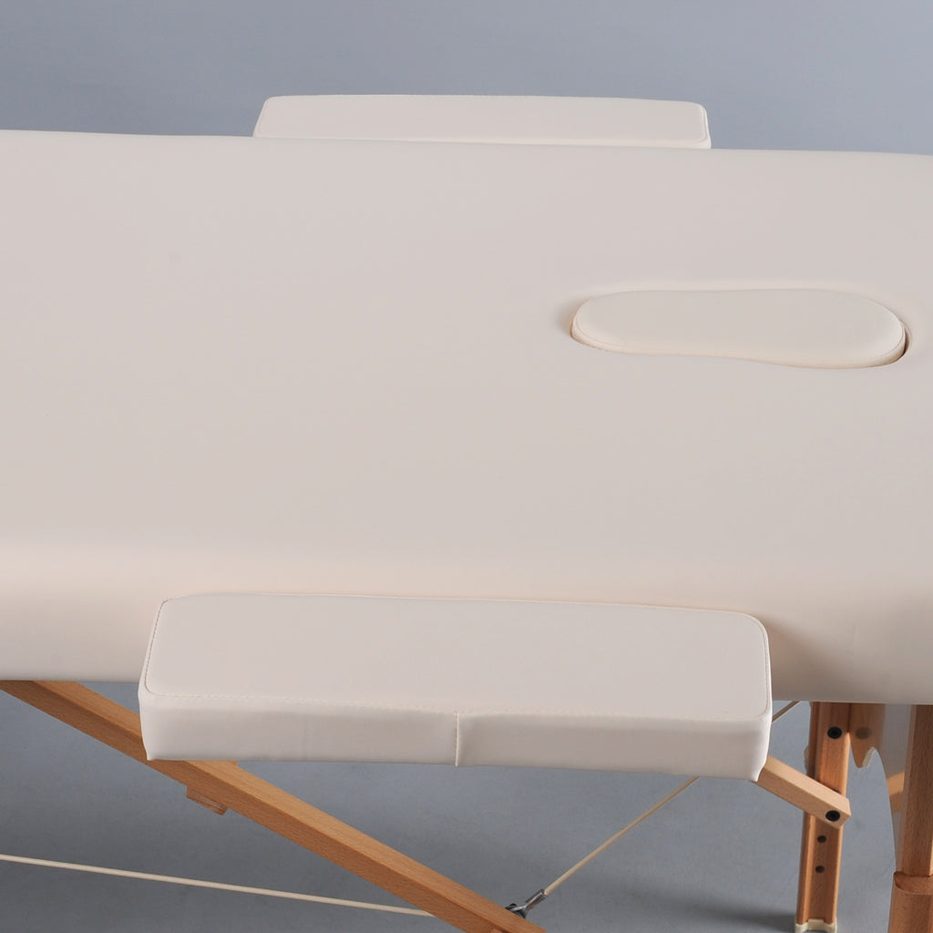 Dessus de la table de massage beige