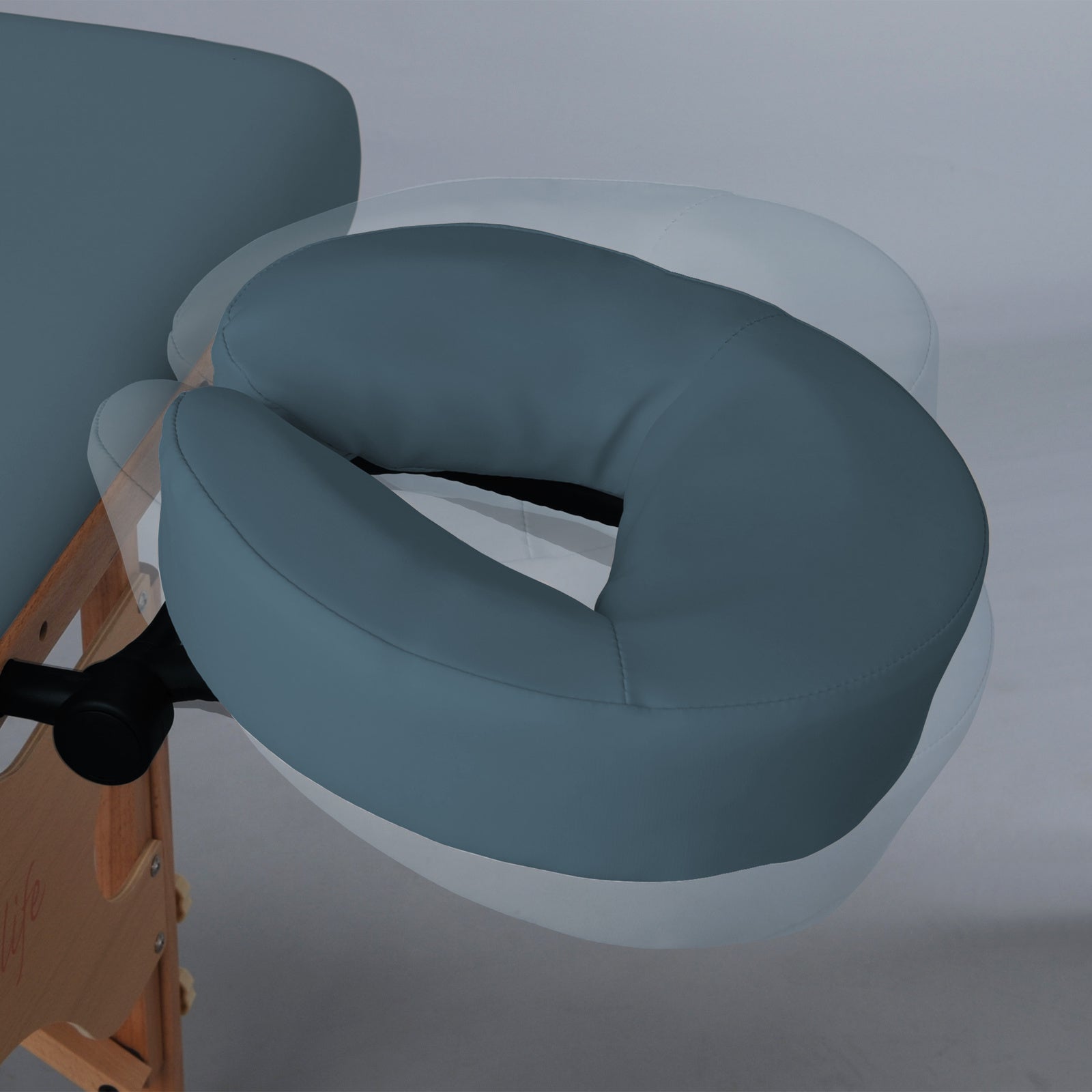 Têtière accroché à la table bleue