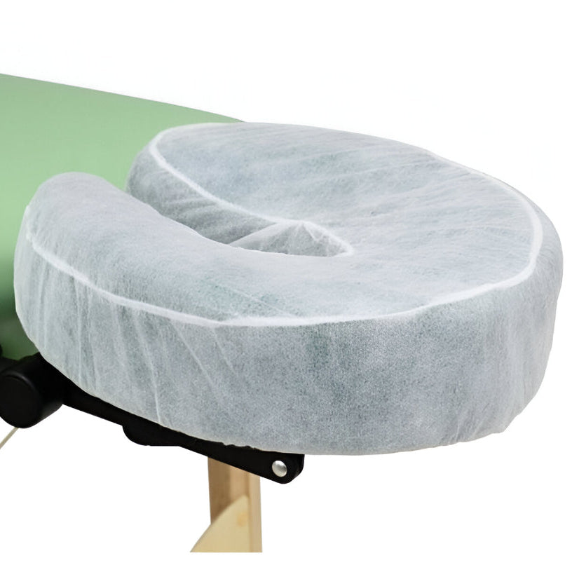 Housse jetable pour appui-tête de table de massage blanc - Revêtement non-tissé 45 g/m² haute qualité