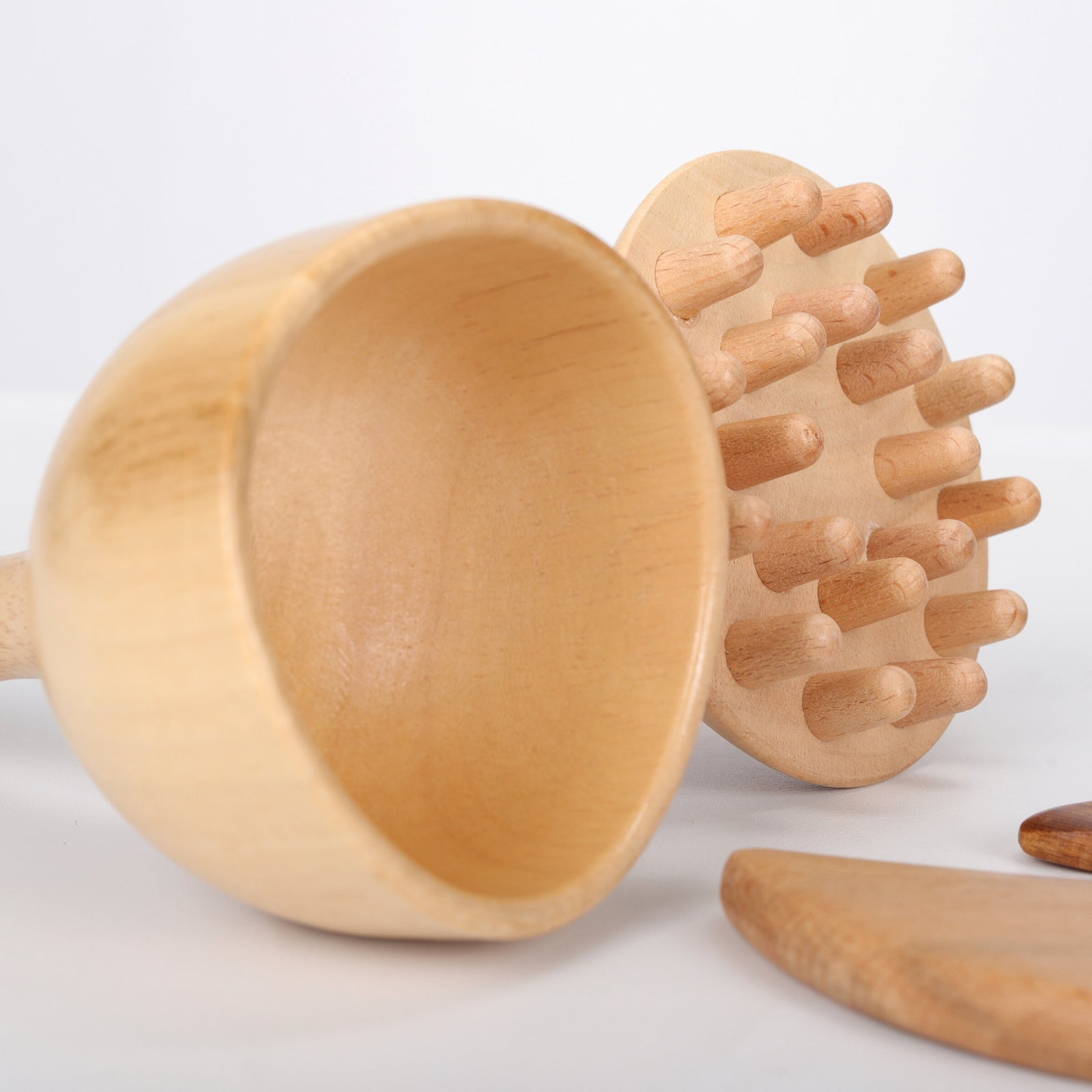 Set d’outils de massage en bois – 4 pièces