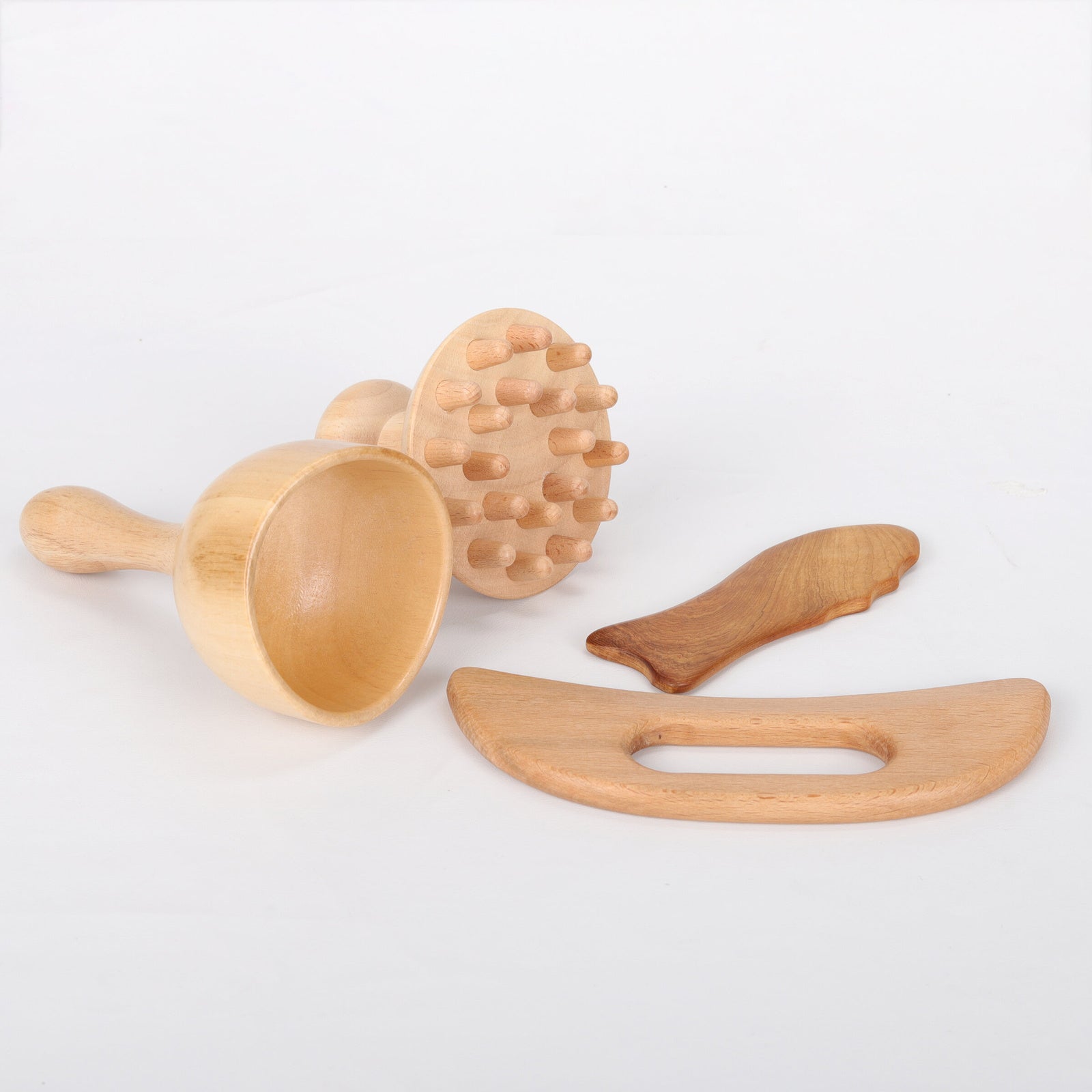 Set d’outils de massage en bois – 4 pièces