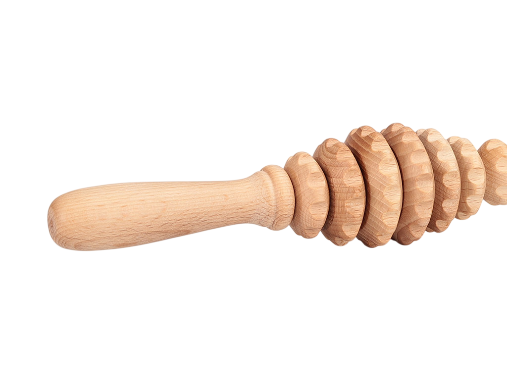 Roulette de massage en bois - Double