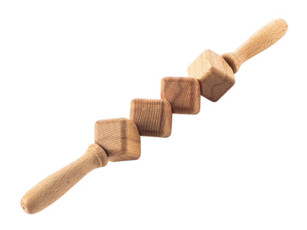 Set 3 rouleaux de massage en bois
