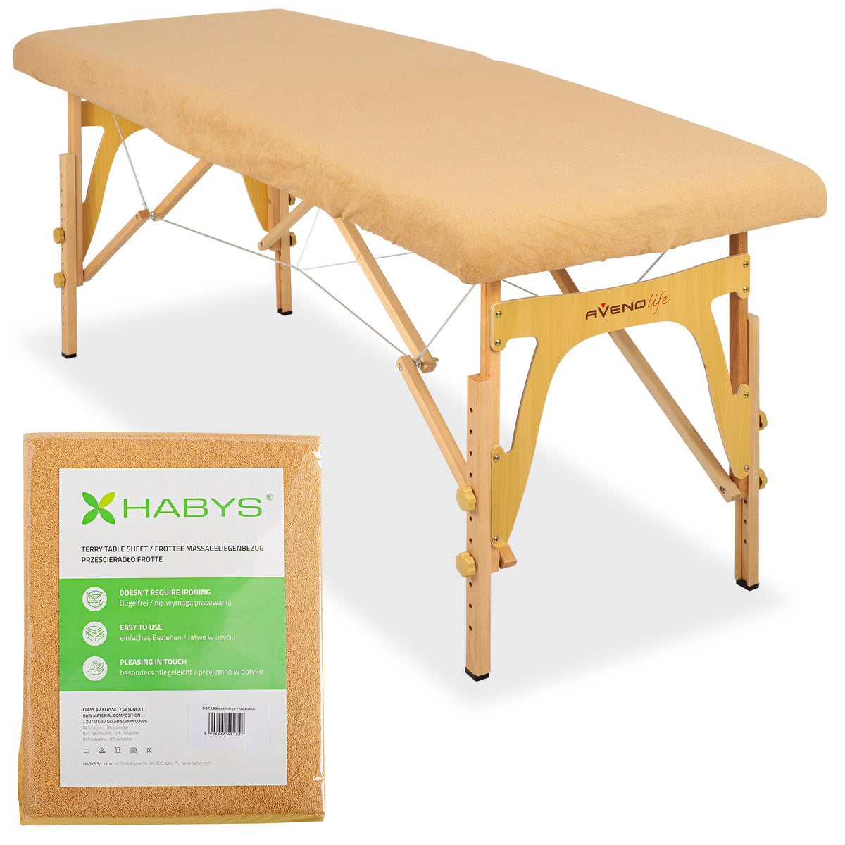 Drap éponge pour table de massage 165 x 60 cm