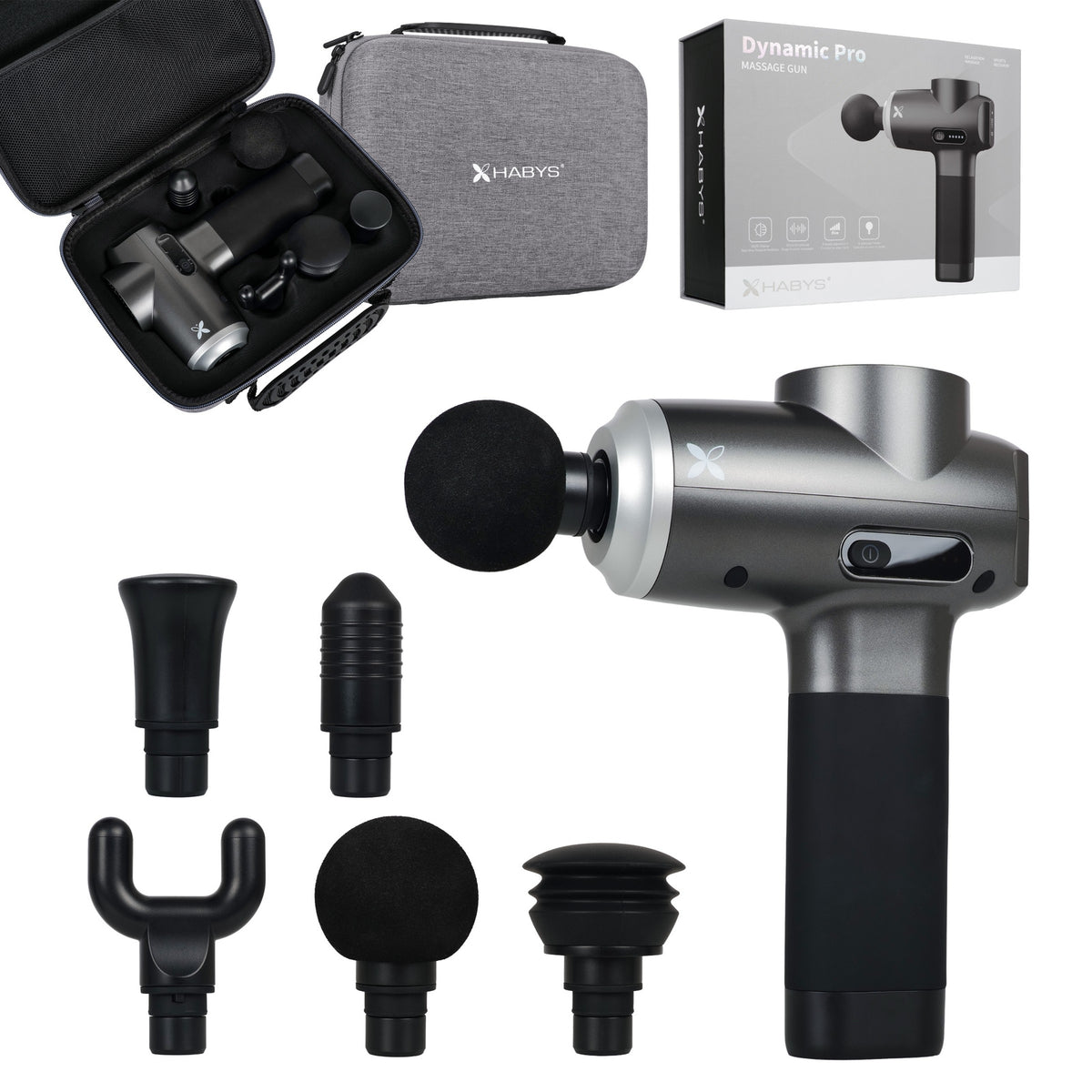 Pistolet de massage 5 vitesses 1300-2500 tr/min