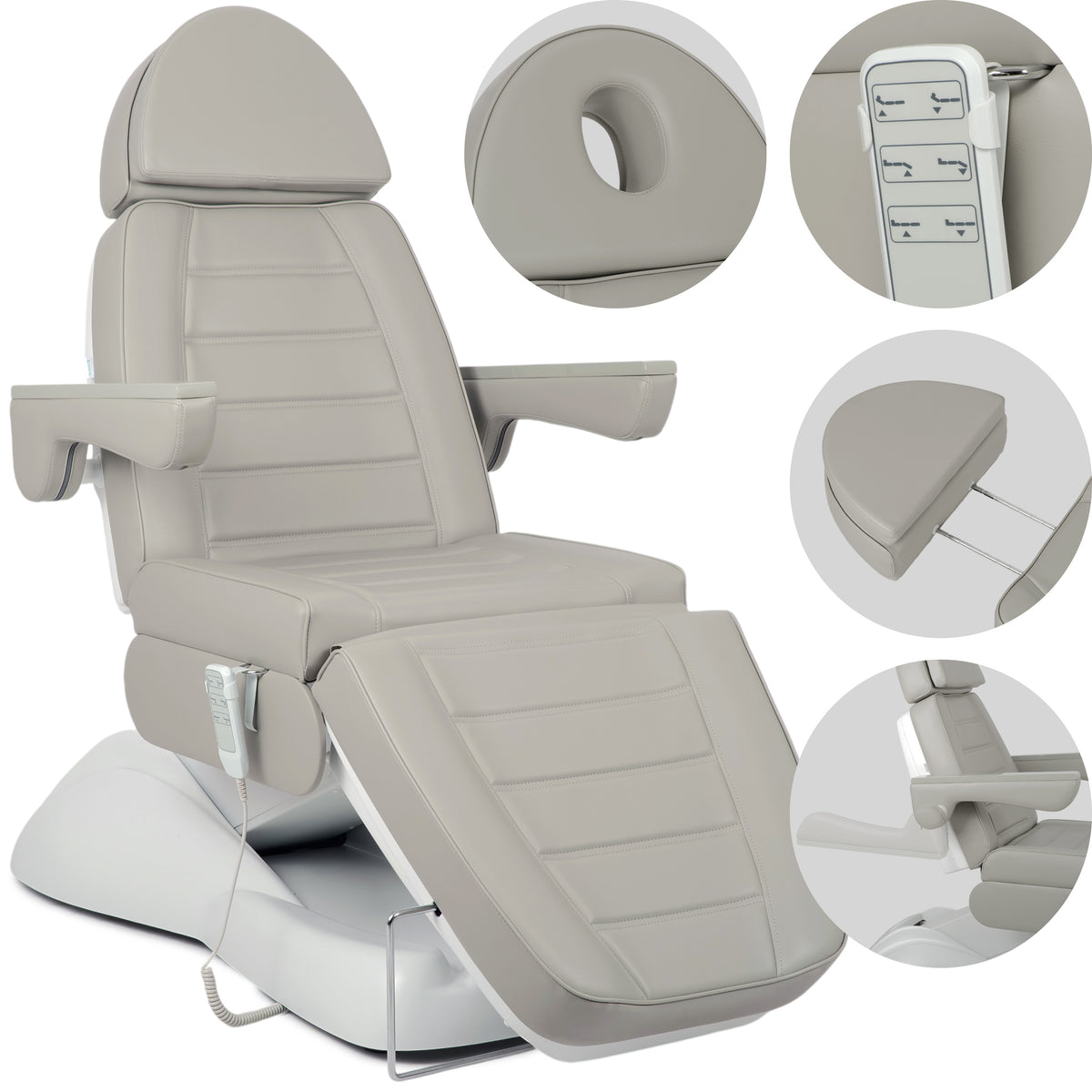 Chaise de massage Leo PRO 4 Comfy Base Gris clair