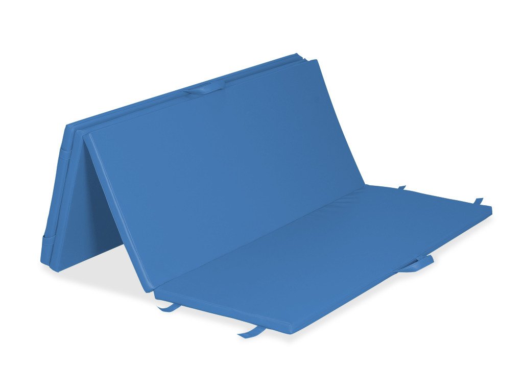 Matelas shiatsu pliable 4 parties 200 x 120 x 3 cm Bleu
