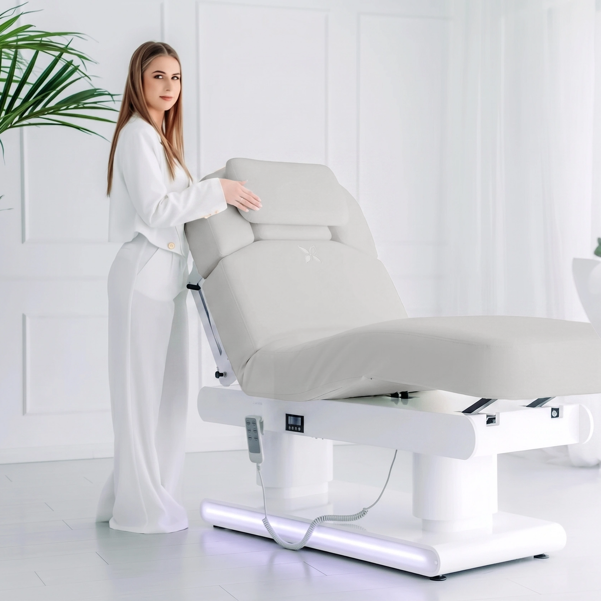 Table de massage électrique Eterna 4 moteurs Gris
