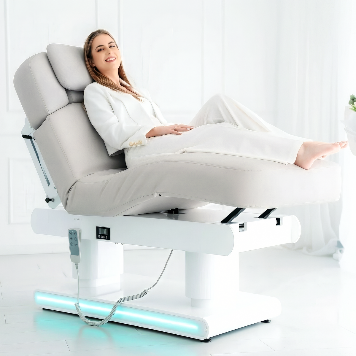 Table de massage électrique Eterna 4 moteurs Gris