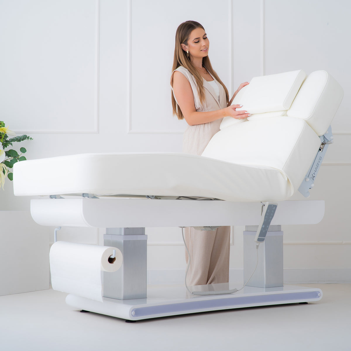 Table de massage électrique Prestia Blanc
