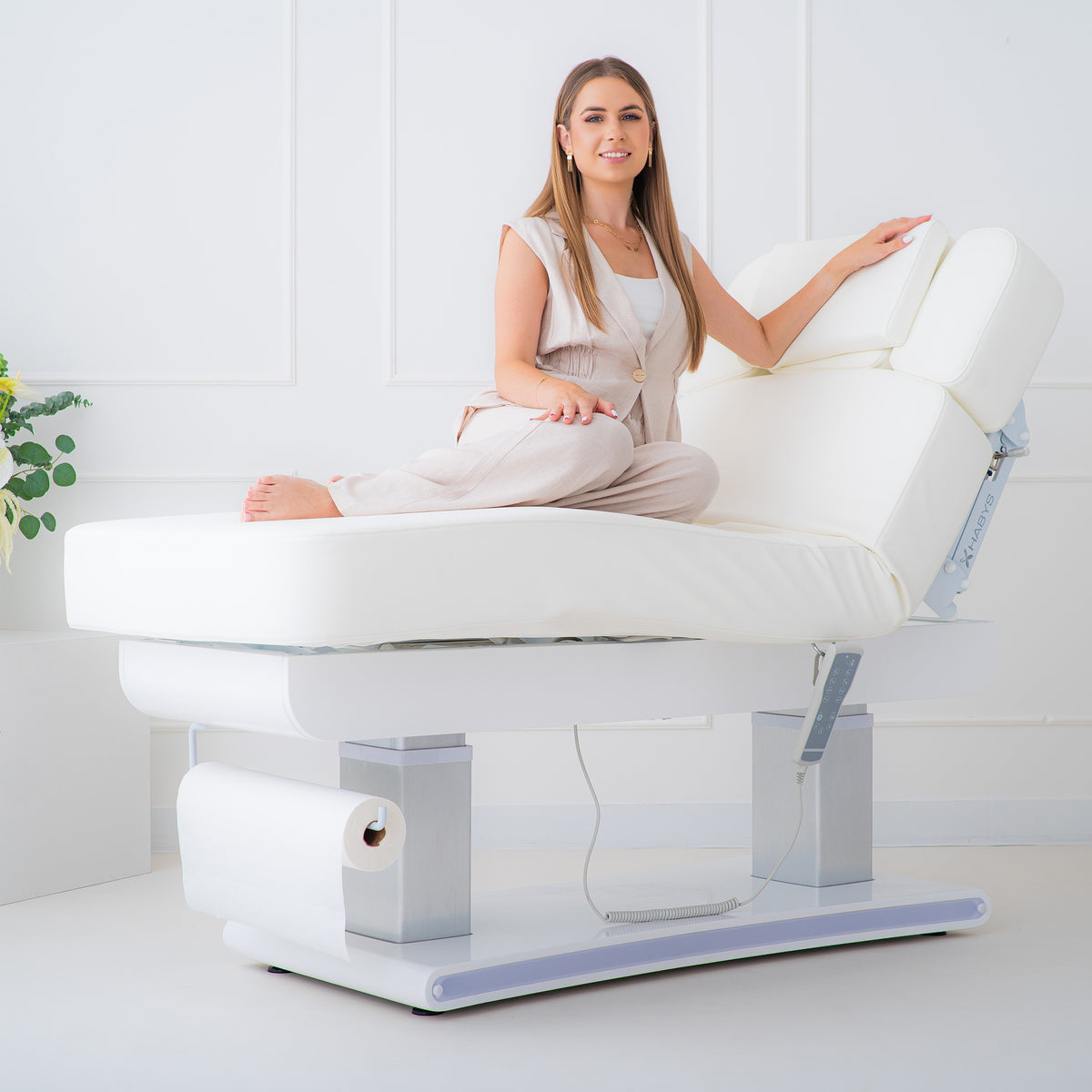 Table de massage électrique Prestia Blanc