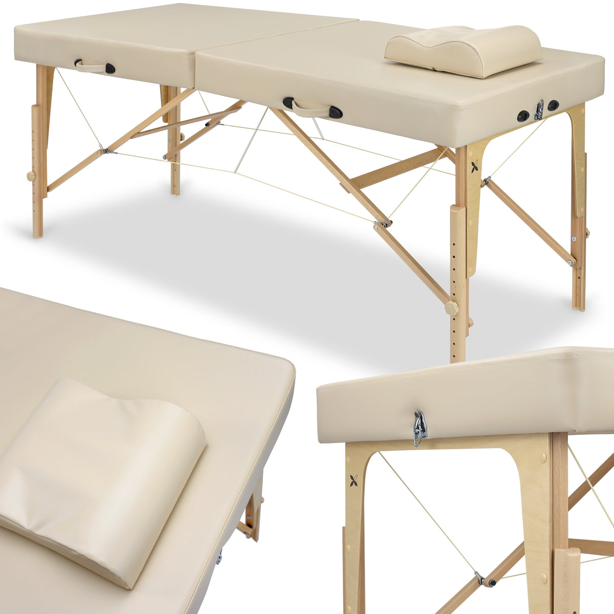 Table de massage pliable Mila 78 cm Beige
