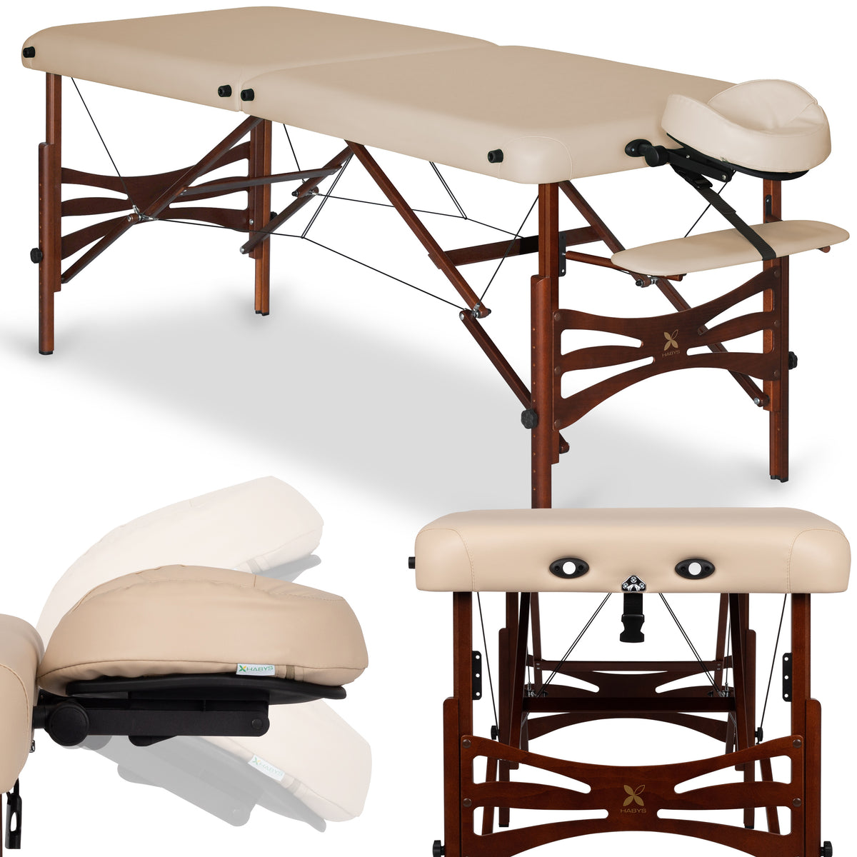 Table de massage pliable Panda 70 cm Beige