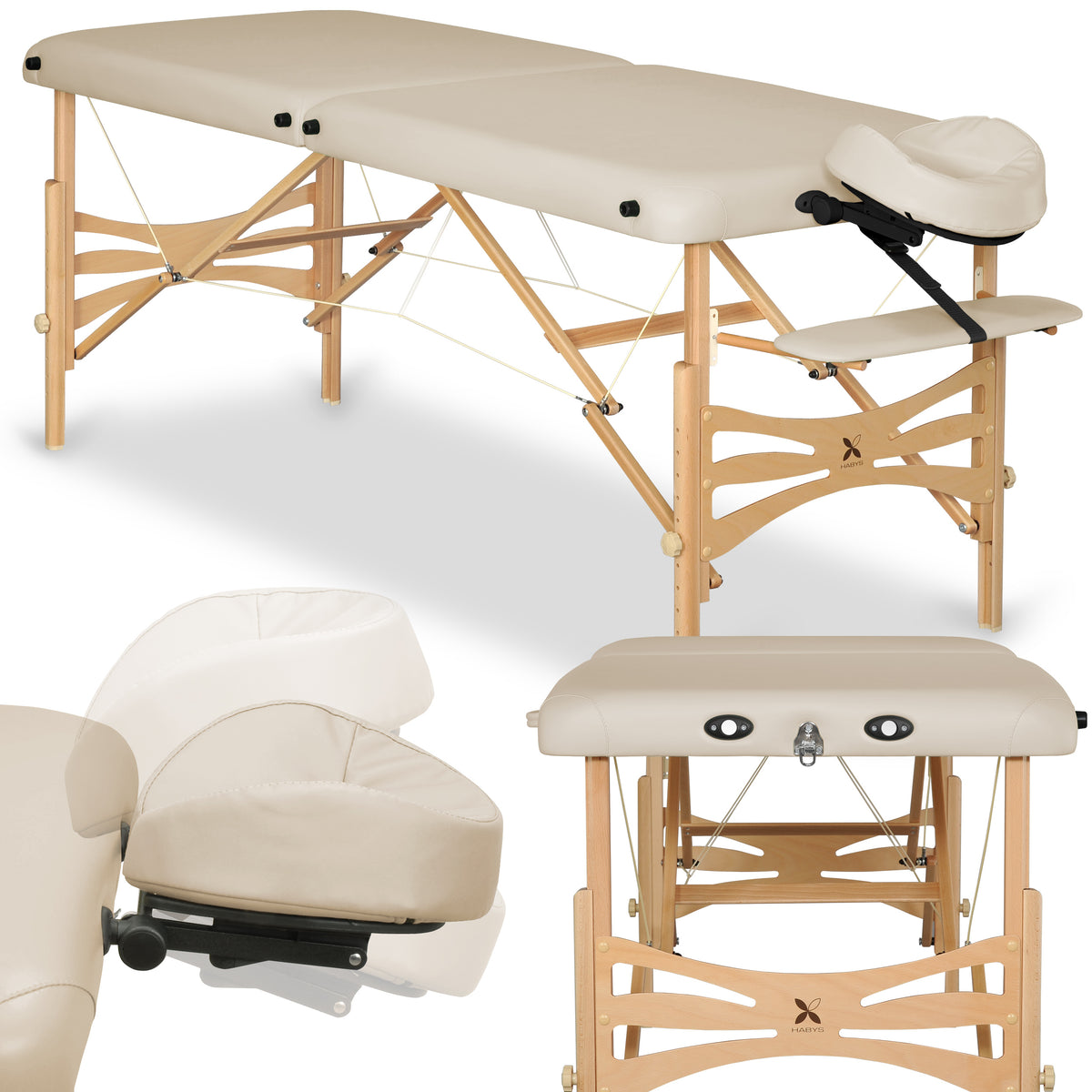 Table de massage pliable Panda 60 cm Beige