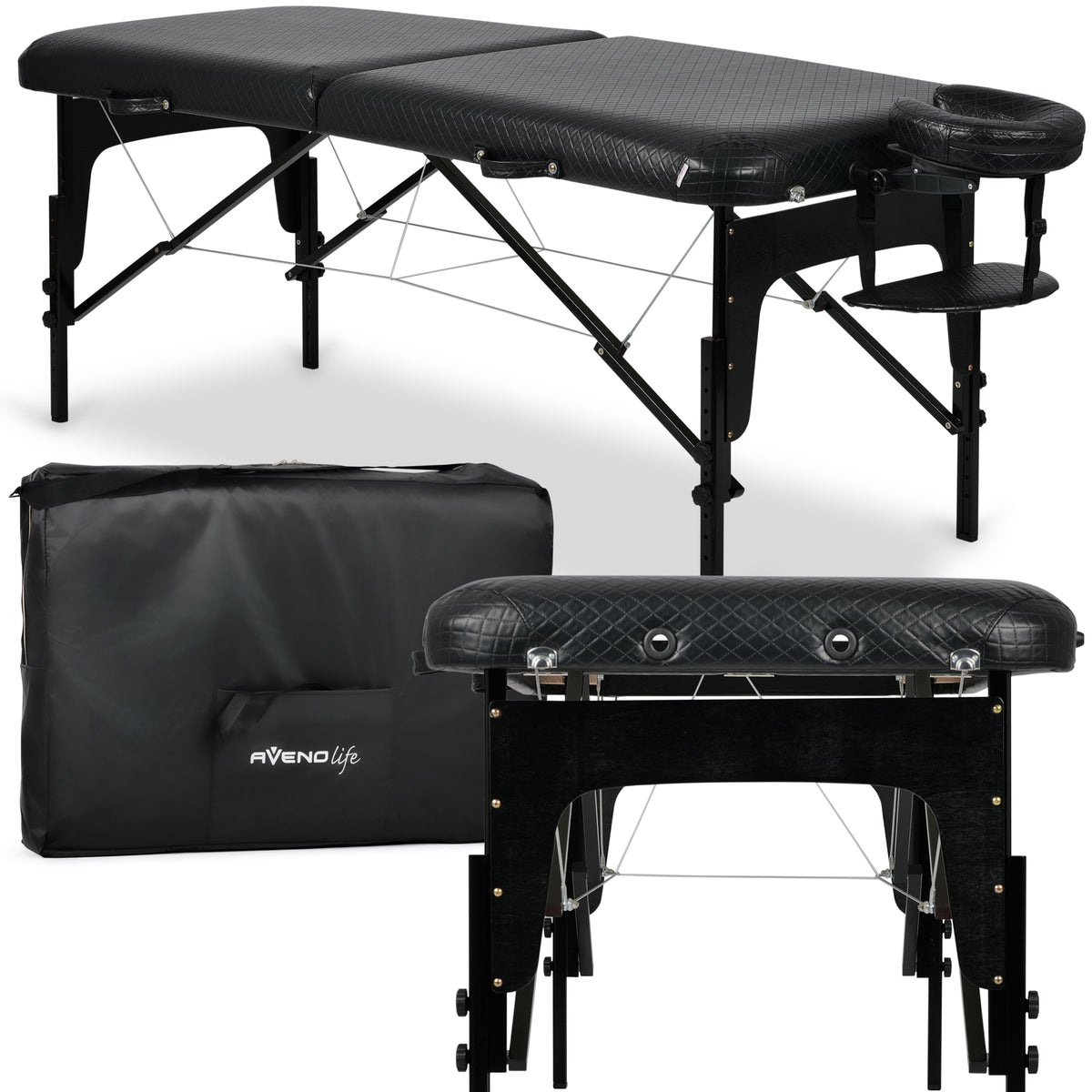 Table de massage pliable Estetic Black 75 cm