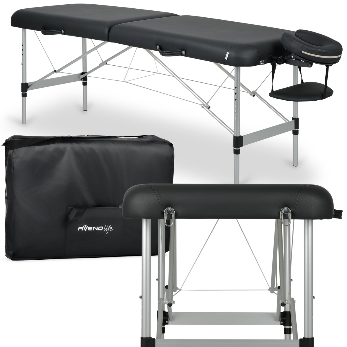 Table de massage pliable Estetic Dark 65 cm Noir
