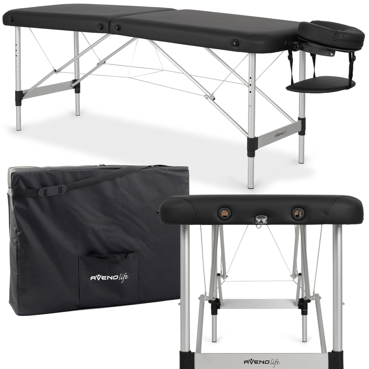 Table de massage pliable Nina 60 cm Noir