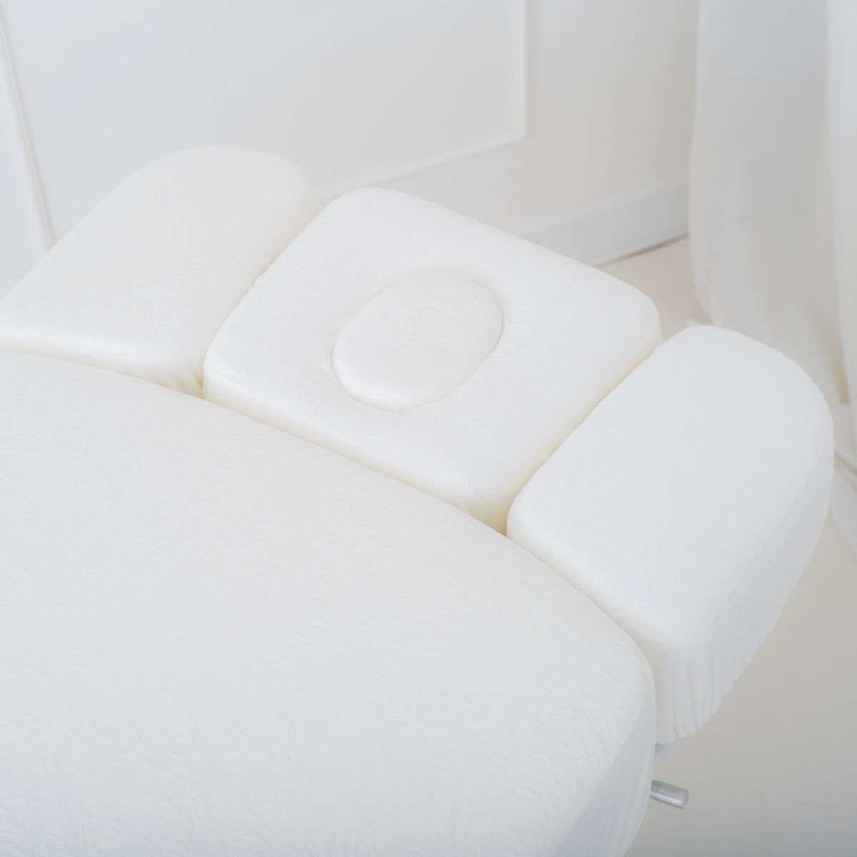 Set de draps housses velours pour table de soin Blanc