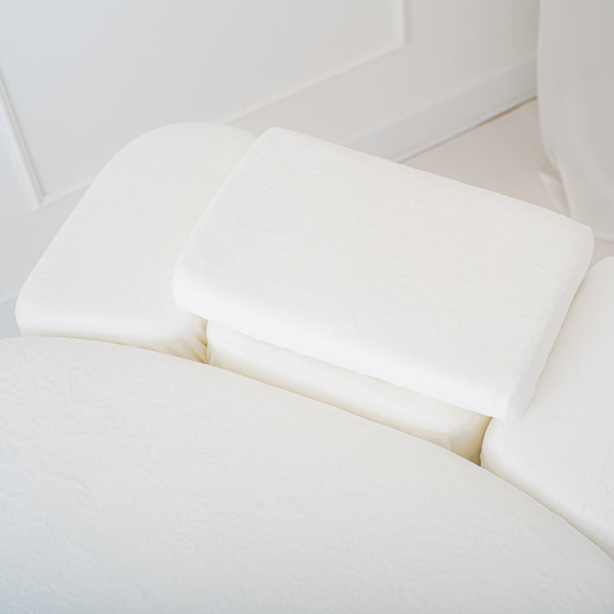 Set de draps housses velours pour table de soin Blanc