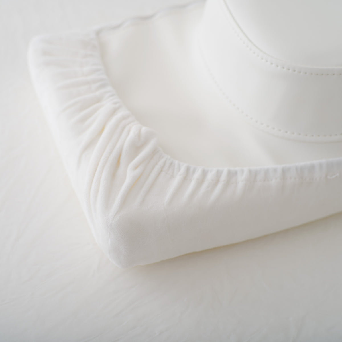 Set de draps housses velours pour table de soin Blanc