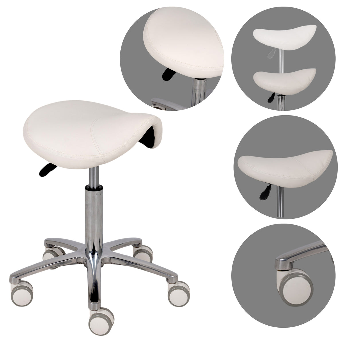 Tabouret de massage selle Lila à hauteur réglable