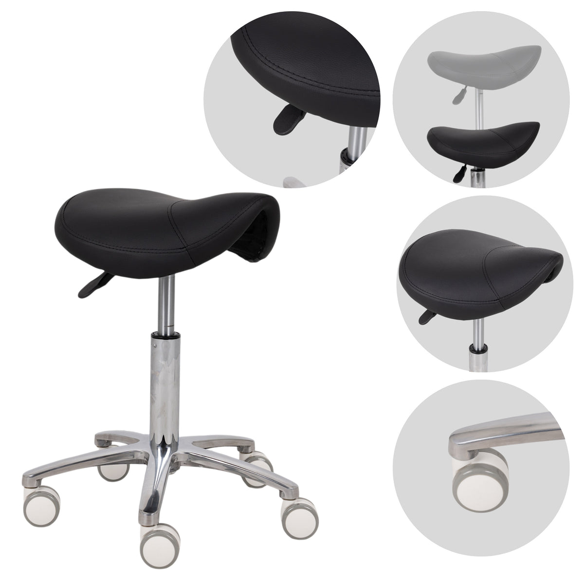 Tabouret de massage selle Lila à hauteur réglable