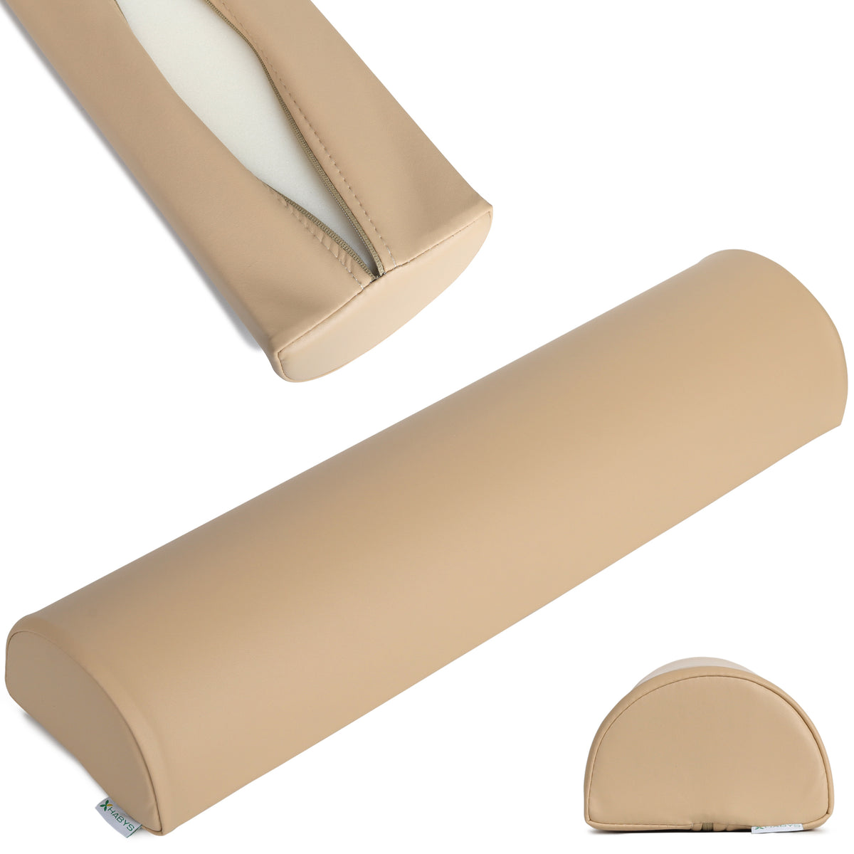 Coussin de positionnement demi-lune 60 x 15 x 10 cm Beige