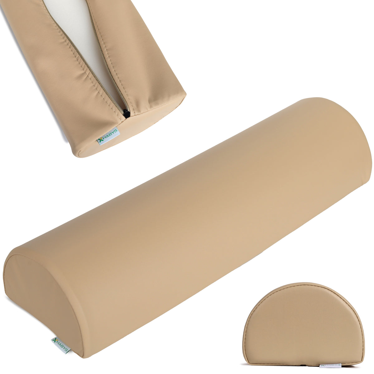 Coussin de positionnement demi-rond 60 x 18 x 12 cm Beige