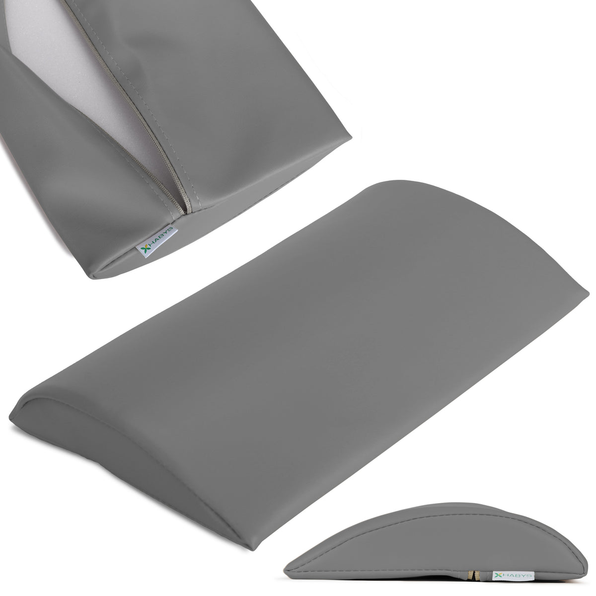 Coussin de positionnement demi-rond 40 x 25 x 5 cm Ferme Gris