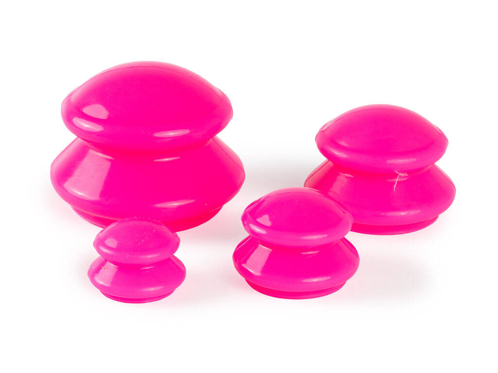 Ventouses de massage en silicone set de 4 Rose