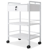 Chariot de soins à tiroir verrouillable 3 tablettes