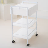 Chariot de soins à tiroir verrouillable 3 tablettes