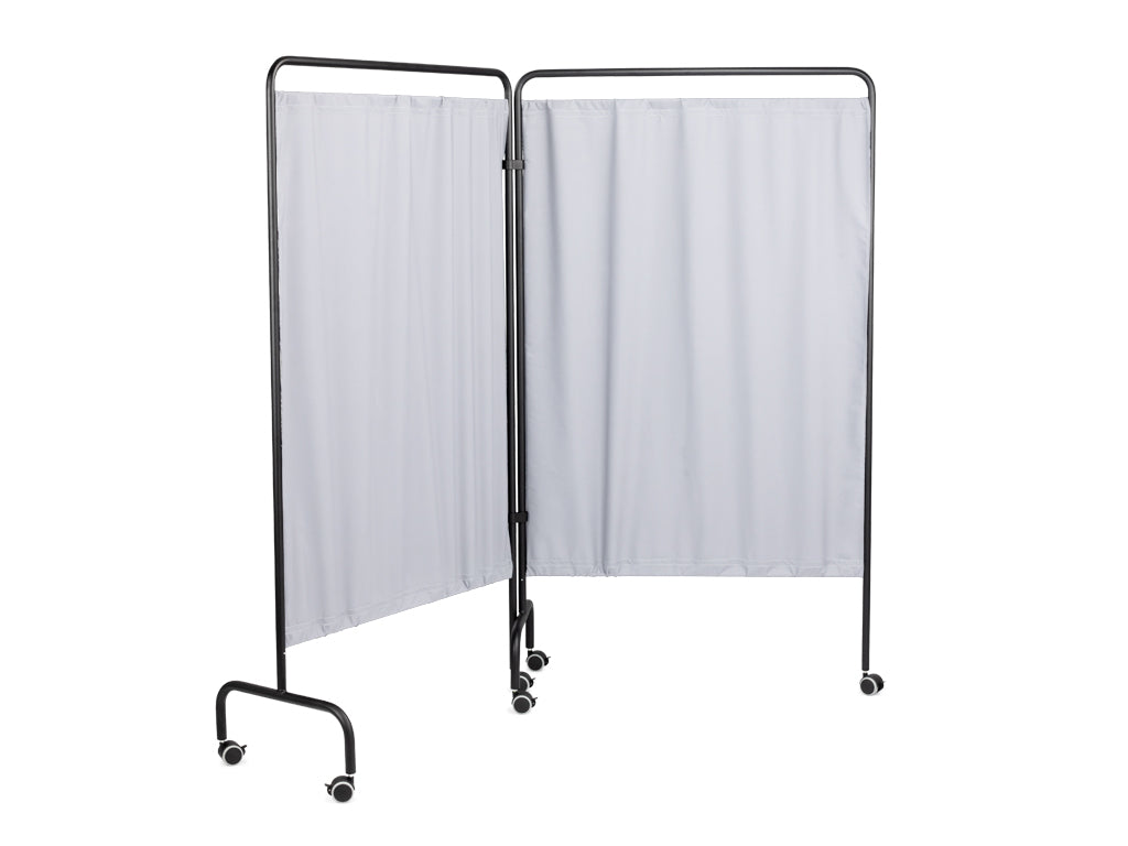 Paravent modulable en acier gris clair