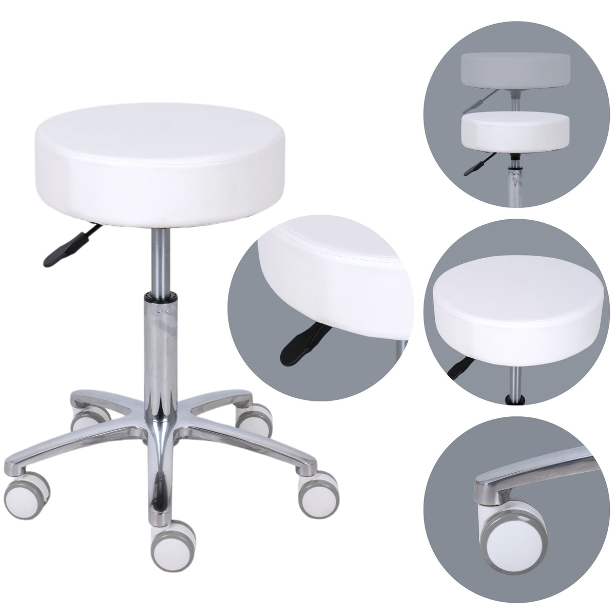 Tabouret de massage Mobi Comfy Base Blanc