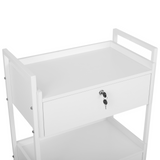 Desserte roulante 2 tiroirs 62 x 36 x 90 cm Blanc