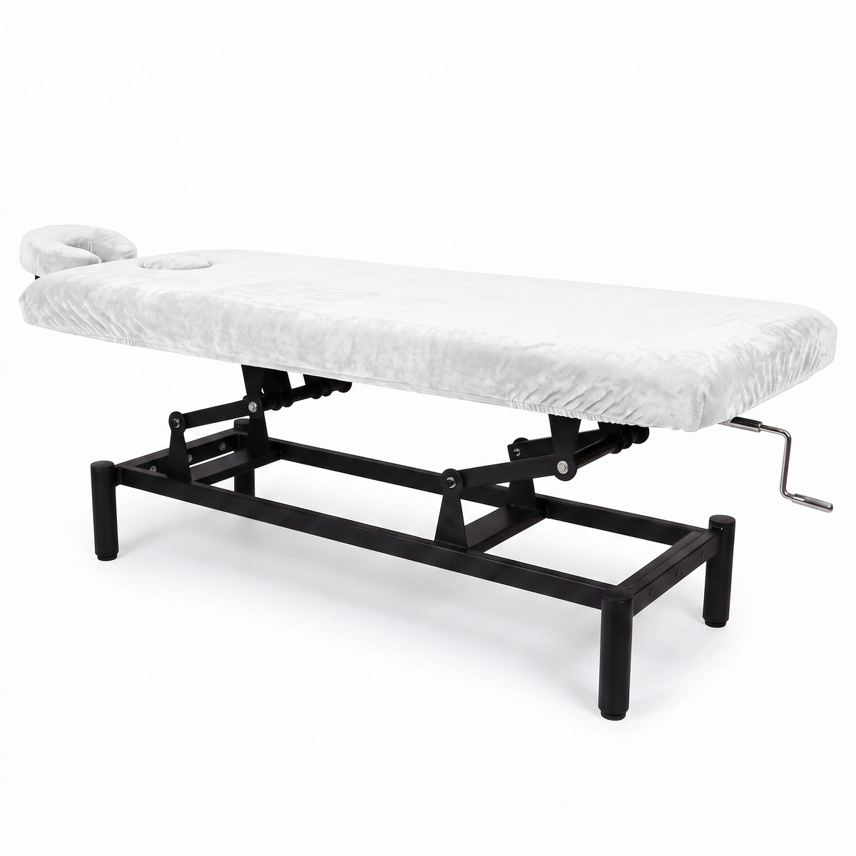 Parure de draps velours pour table de massage Blanc