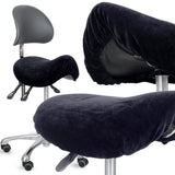 Housse de tabouret en velours élastiquée