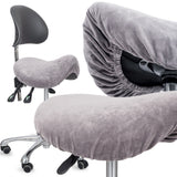 Housse de tabouret en velours élastiquée
