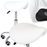 Housse de tabouret en velours élastiquée