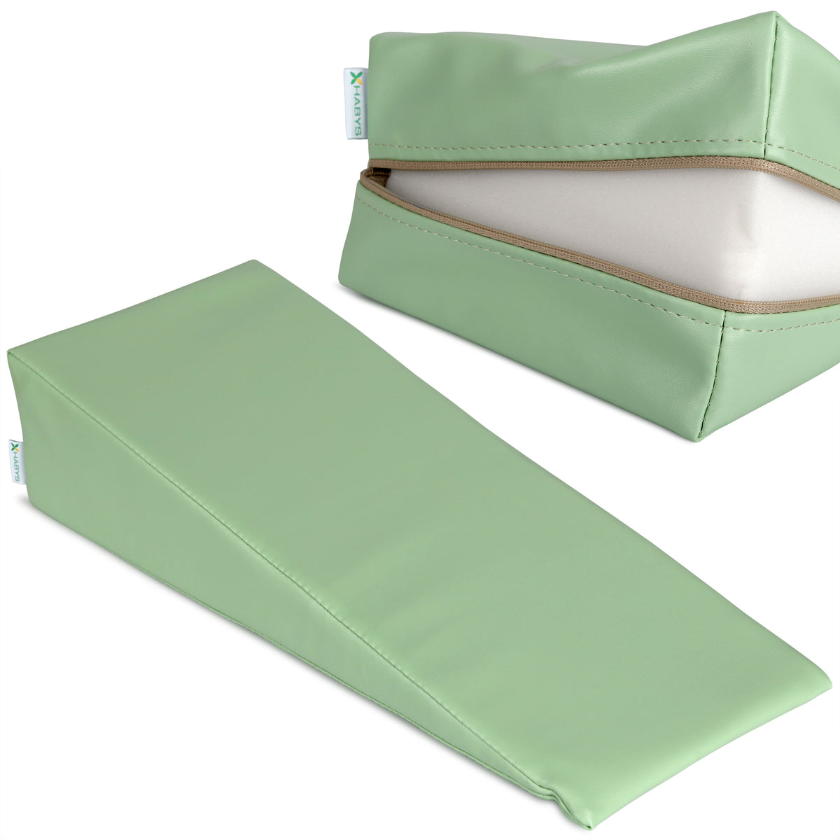 Coussin de positionnement triangulaire 54 x 22 x 12 cm Vert