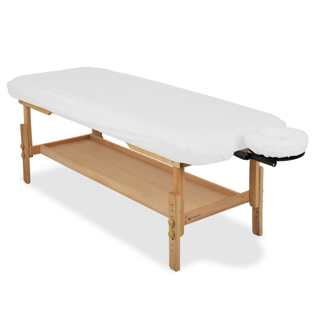 Set de housses anti-huile polyester 175-185 x 65-75 cm Blanc