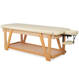 Table de massage fixe en bois Vita Velvet Touch Beige
