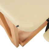 Table de massage fixe en bois Vita Velvet Touch Beige