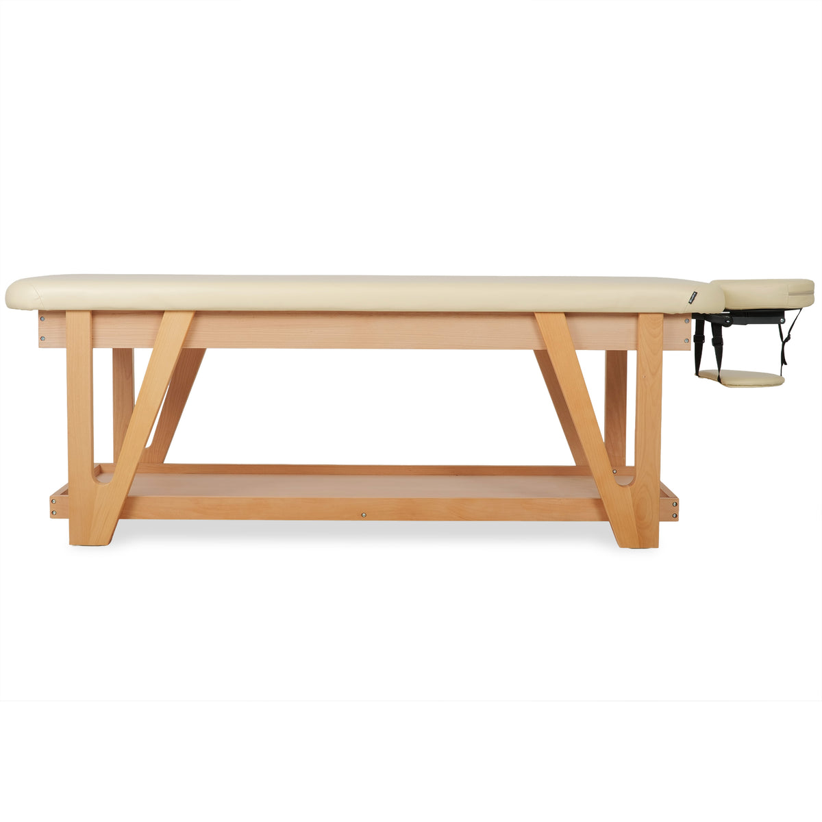 Table de massage fixe en bois Vita Velvet Touch Beige